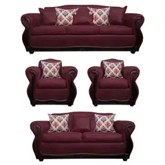 AMERICA DECORA - Living 4-3-1-1 Grand Santi Envejecido Burdeo