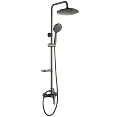 DOER - Columna Ducha Negra Con Monomando Notte