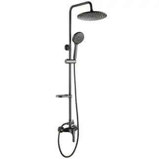 DOER - Columna Ducha Negra Con Monomando Notte
