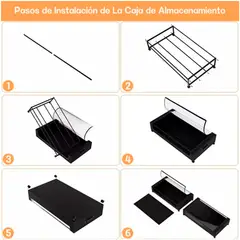 IDEEHOUSE - Pack 2 Organizador Con Ruedas Para Bajo De La Cama