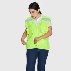 JAYSON - Chaleco Geologo Minero Alta Visibilidad Mujer CERTIFICADO