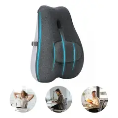 EVERSO - Cojin Soporte Espalda Corrector Lumbar Para Silla Oficina