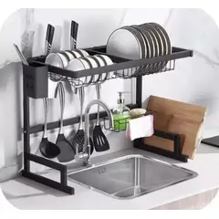 MOMO - Seca Plato Acero Inoxidable Escurridor Vajilla 2 Pisos 66cm