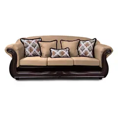 AMERICA DECORA - Sofá Para 4 Personas Grand Búfalo Mixto Beige