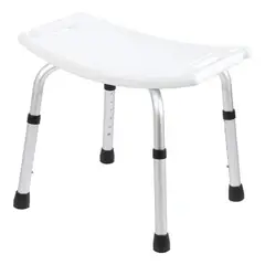 LISM - Silla Baño Ajustable Antideslizante Soporte Ducha 130 Kg Color Blanco