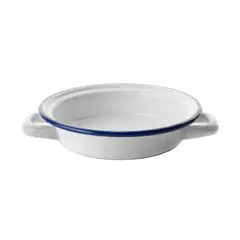 IBILI - Paila Acero Esmaltado Blanco y Azul 14cm