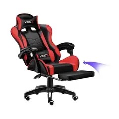 ATLAS - Silla Gamer Reclinable Roja Con Reposapiés
