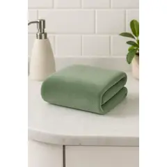 COSAS CASA - Toalla Verde Microfibra 070x130
