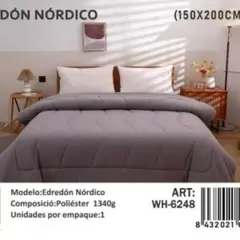 ANGELES DEL HOGAR - PLUMON NORDICO DE SEDA 1 PLAZA 150X200CM
