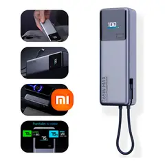 XIAOMI - Powerbank 10000mah 165w Hypercarga Multipuerto Gris
