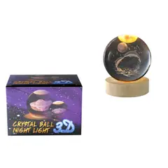 GENERICO - Lampara Led 3D Bola De Cristal Delfin