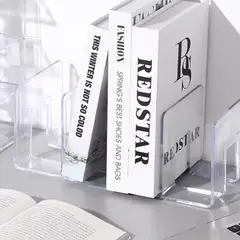 HOMESTAR - Organizador Escritorio 4 Compartimentos Transparente