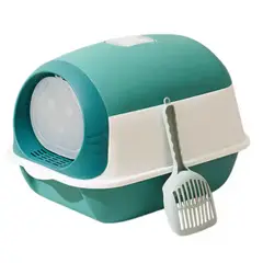 GENERICO - Areneros Cúpula Para Gatos Baño Sanitario Verde 18180