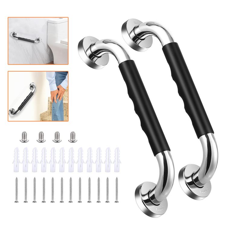 Barra Seguridad Baño Antideslizante 30cm Ducha Mayores 2pcs
