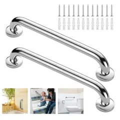 GENERICO - 2 Barras De Seguridad Apoyo 40 Cm Pasamanos Acero Inoxidable