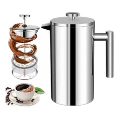 METEX - Cafetera De Prensa Francesa De Acero Inoxidable 800 Ml