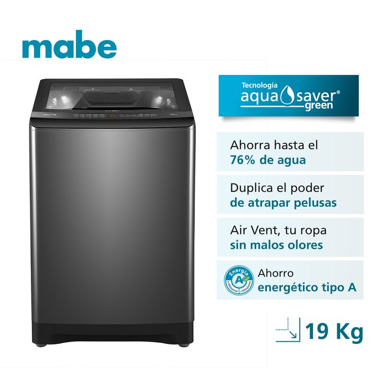 Lavadora Automática 19Kg recubrimiento antibacterial LMA9120WDGCL0