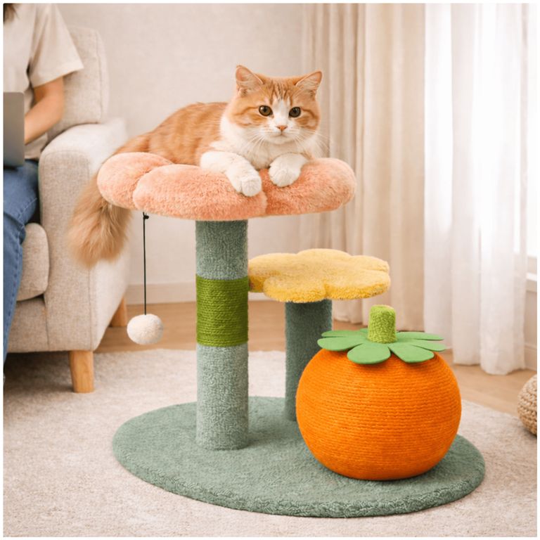 Rascador Para Gatos Cocolumpio Para Gatos De 3 Pisos Rosa a $27.990