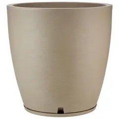 FLORIDIS - MACETERO BEIGE AMSTERDAM 70CM ALTO CON PLATO