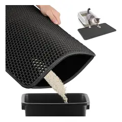 KUANGYE - Alfombra De Arena Para Gatos Arenero 55x75cm Facil Limpiar