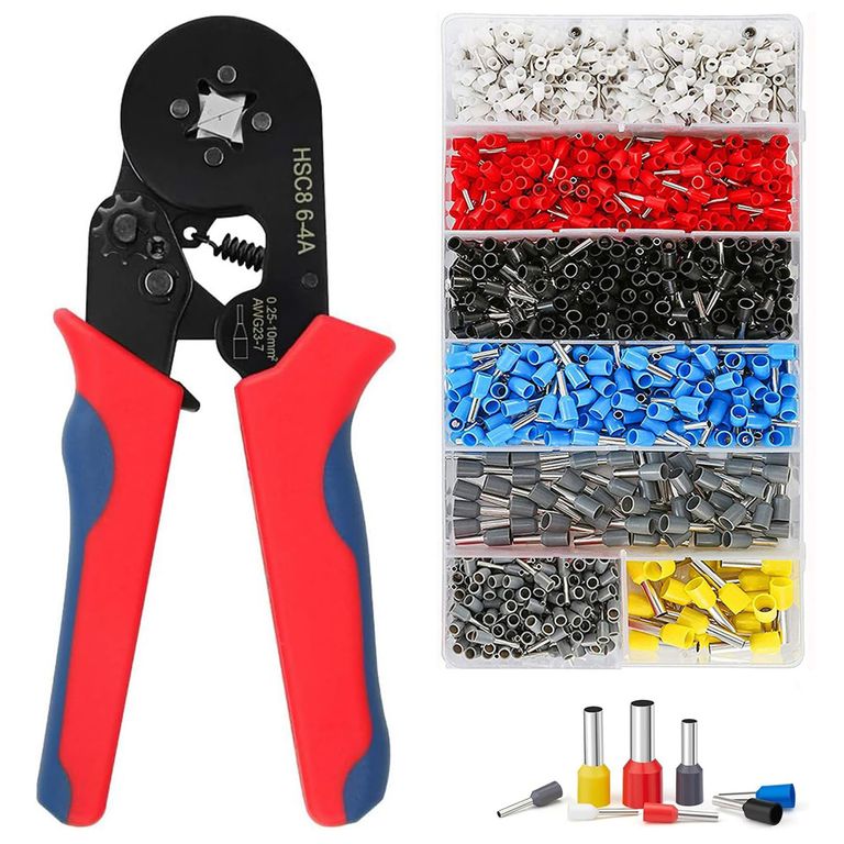 Juego De Crimpadora De Alambre Kit 1900 Piezas 02510mm²