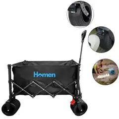 HOMEN - Carrito De Arrastre Plegable Camping Paseos Mascotas