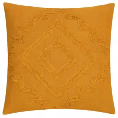 ATMOSPHERA - Cojín Decorativo Diseño Inca Algodón y Poliéster - Ocre