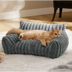 HOMER OUTDOOR - Cama Para Gatos Y Perros Sofá Mediana Gris