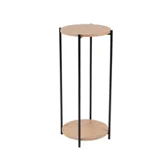 DAY - Mesa Auxiliar Redonda para Decoración Metal y MDF
