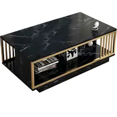 GENERICO - Mesa De Centro Rectangular 120 x 60 x 40 cm Color Negro