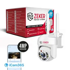 ZEKER - Camara De Seguridad Wifi Exterior Impermeable 4mp 5g