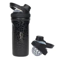 BUFFER FLASK - Shaker Vaso Proteina Mezclador Buffer Acero Inox 700 - Negro