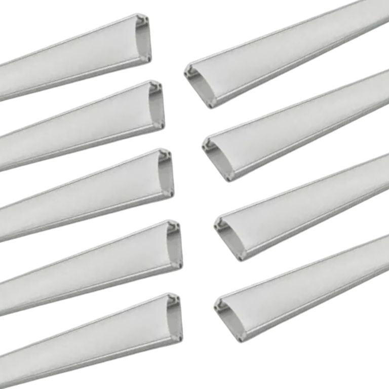 9 Perfiles de 1 metro Rectangular Plano para Cinta Led (1205)