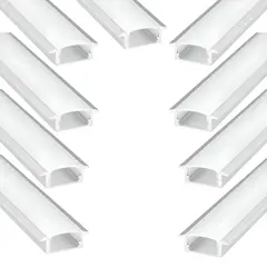 GENERICO - 9 Perfiles de 1 metro Plano Embutido para Cinta Led (1204)