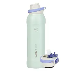 BUFFER FLASK - Termo Agua Botella Termica Acero Inox 1L+Tapas - Verde
