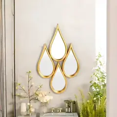 GENERICO - Espejo Gotas de Oro Elegancia Nórdica y Lujo Europeo para tu Hogar