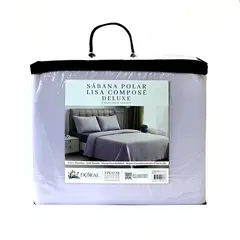 DORAL - Sábanas Polar Composé 1.5 Plazas / Bicolor Morado –