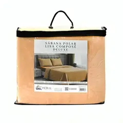 DORAL - Sábanas de Polar Composé King Bicolor Amarillo