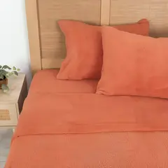 PLUMETTI - Sábanas Sherpa Lisa 2 Plazas / Terra –