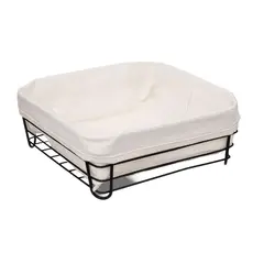 5FIVE - Panera Cuadrada Metal Y Lona 25X25X10 Cm