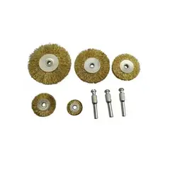 GENERICO - Juego De Cepillos Metálicos Circulares 5 Pcs