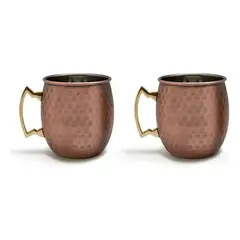 WAYU - Copper Mug Set Acero Inoxidable Capa De Cobre