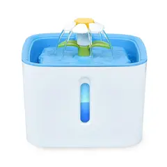 YEP S - Fuente Bebedero Mascotas 2.5 L con luz nivel