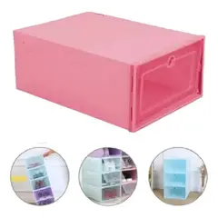 GENERICO - Cajones Organizadores De Zapatos Pack Con 6 Unidades Rosa