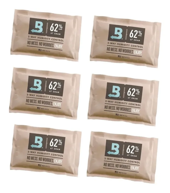 6 Sobres Boveda Pack 62pct 67gr Control Humedad 2 vias