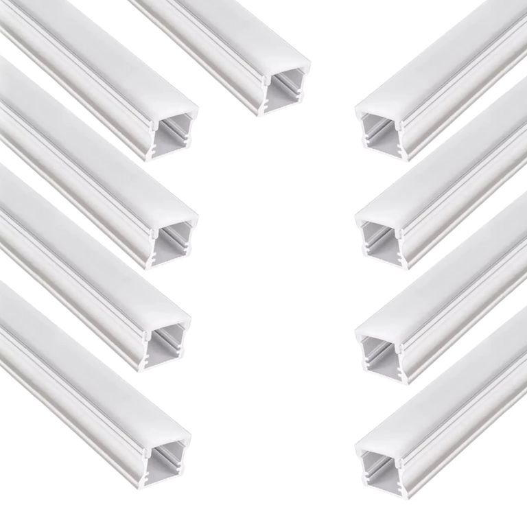 9 Perfiles de 1 metro Alto Sobrepuesto para Cinta Led (1202)