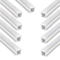 GENERICO - 9 Perfiles de 1 metro Alto Sobrepuesto para Cinta Led (1202)
