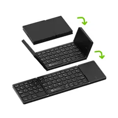KLIP XTREME - FlexPlit KCK-650S-BK Teclado Plegable, Touchpad, Bluetooth 5.0, Español, Negro
