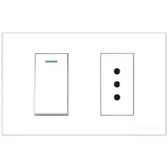 LISM - Tomacorriente Enchufe + Interruptor Blanco 10a Hogar Pared
