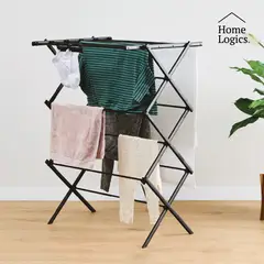 HOME LOGICS - Tendedero Ropa Colgador Pechero Plegable Acero 75x60x103 cm